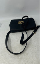 Load image into Gallery viewer, Michael Kors Womens Black Textured Leather Adjustable Strap Flap Crossbody Bag

