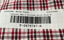 Load image into Gallery viewer, Express Mens Multicolor Plaid Cotton Long Sleeve Dress Shirt Size M 15-15.5
