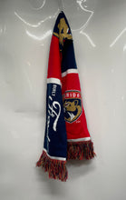 Load image into Gallery viewer, Unisex Multicolor NHL Florida Panthers Hockey Woven Knit Fringe Rectangle Scarf
