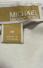 Load image into Gallery viewer, Michael Kors Womens White Round Neck Short Sleeve Pullover Blouse Top Size M
