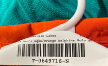 Load image into Gallery viewer, Nike Mens Aqua Orange Miami Dolphins Onfield Apparel NFL Football Polo Shirt S
