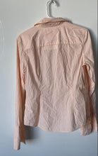 Load image into Gallery viewer, Tommy Hilfiger Womens Orange White Striped Print Cotton Button-Up Shirt Size 10
