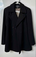 Load image into Gallery viewer, London Fog Womens Black Long Sleeve Front Pockets Double-Breasted Pea Coat Sz 4
