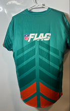 Load image into Gallery viewer, NFL Flag Mens Green Printed Miami Dolphins Short Sleeve Football T-Shirt Size M
