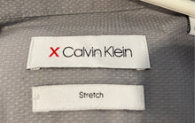 Load image into Gallery viewer, X Calvin Klein Mens Gray Long Sleeve Stretch Dress Shirt Size XL 17-17.5 34/35
