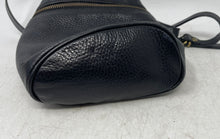Load image into Gallery viewer, Ann Taylor Womens Black Pebbled Leather Adjustable Strap Small Backpack
