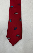 Load image into Gallery viewer, Pierre Cardin Mens Red Printed Silk Adjustable Pointed Tie One Size
