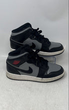 Load image into Gallery viewer, Nike Kids Air Jordan 1 Mid Black Gray Leather Lace-Up Sneaker Shoes Size 6Y
