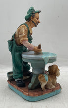 Load image into Gallery viewer, Unbranded Painter With Dog Decorative Collectible Hand Painted Figurine
