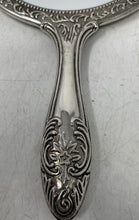 Load image into Gallery viewer, Silver-Tone Swirl Engraved Collectible Round Shape Hand Mirror
