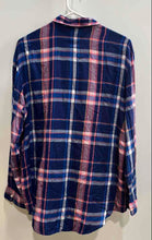 Load image into Gallery viewer, Express Womens Multicolor Plaid Long Sleeve Collared Pockets Button-Up Shirt M
