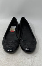 Load image into Gallery viewer, Coach Womens Black Signature Canvas Patent Leather Cap Toe Ballet Flats Size 8.5
