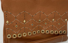 Load image into Gallery viewer, Adrienne Vittadini Womens Brown Leather Inner Pockets Crossbody Handbag
