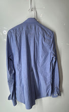 Load image into Gallery viewer, Express 1MX Mens Blue Long Sleeve Collared Dress Shirts Size Medium 15-15.5
