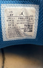 Load image into Gallery viewer, Nike Kids Air Jordan 1 Low FN9137-141 White Blue Lace-Up Sneaker Shoes Size 4Y
