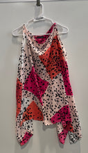 Load image into Gallery viewer, Vince Camuto Womens Multicolor Colorblock Collarless Pullover Blouse Top Size L
