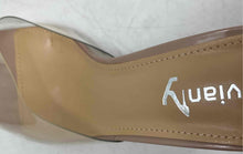 Load image into Gallery viewer, Vivian Womens Clear Beige Open Toe Slip-On Stiletto Mule Heels Size 9
