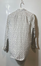 Load image into Gallery viewer, Zara Mens White Printed Long Sleeve Collared Slim Fit Button-Up Shirt Size M
