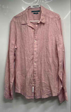 Load image into Gallery viewer, Perry Ellis Mens Pink Collared Long Sleeve Button-Up Shirt Size Large
