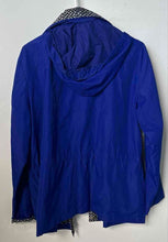 Load image into Gallery viewer, JM Collection Womens Blue Long Sleeve Hooded Utility Jacket Size PL

