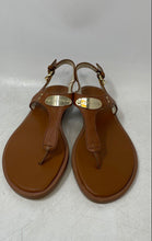 Load image into Gallery viewer, Michael Kors Womens Brown Leather Flat Thong Sandals Size 6M

