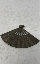 Load image into Gallery viewer, Phoenix Floral Relief Asian-Inspired Solid Brass Decorative Fan Oriental Style
