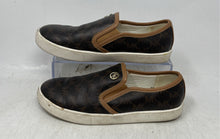Load image into Gallery viewer, Michael Kors Womens Teddi White Brown Signature Print Sneakers Shoes Size 3
