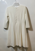 Load image into Gallery viewer, Calvin Klein Womens White Round Neck 3/4 Sleeve Back Zip A-Line Dress Size 10
