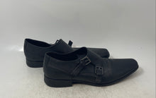 Load image into Gallery viewer, Calvin Klein Mens Black Leather Square Toe Monk Strap Dress Shoes Size 8.5
