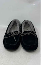 Load image into Gallery viewer, UGG Mens Olsen Black Suede Sheepskin Round Toe Slip-On Slippers Size 10
