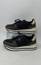 Load image into Gallery viewer, Michael Kors Womens Monique Black Brown Signature Print Sneaker Shoes Size 7.5 M
