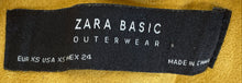 Load image into Gallery viewer, Zara Womens Mustard Yellow Long Sleeve Full-Zip Moto Biker Jacket Size XS
