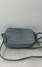 Load image into Gallery viewer, Fossil Womens Blue Pebbled Leather Adjustable Strap Zip Top Lined Crossbody Bag
