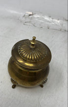 Load image into Gallery viewer, Vintage Gold-Tone Brass Footed Container Sugar Bowl With Lid
