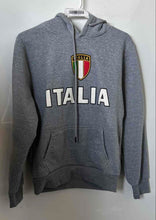 Load image into Gallery viewer, Italia Mens Gray Heather Long Sleeve Pullover Hoodie Size Small
