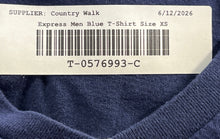 Load image into Gallery viewer, Express Mens Blue Cotton Short Sleeve V-Neck Pullover T-Shirt Size XS
