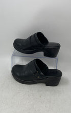 Load image into Gallery viewer, B.O.C. Womens Black Faux Leather Block Heel Slip-On Clog Shoes Size 6M
