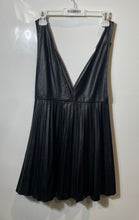 Load image into Gallery viewer, Zara Womens Black Regular Fit Pleated V-Neck Pullover Mini Dress Size S

