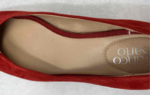 Load image into Gallery viewer, Franco Sarto Womens Ailee Red Leather Square Toe Slip-On Ballet Flats Size 8 M
