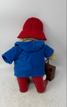 Load image into Gallery viewer, Paddington Bear Plush Toy Red Boots Hat Blue Coat Suitcase Rainbow
