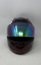 Load image into Gallery viewer, EXL Dot Unisex Red Rainbow Visor Flip-Up Full-Face Motorcycle Helmet Size M
