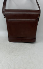 Load image into Gallery viewer, Michelle Ashley Womens Brown Leather Adjustable Strap Flap Over Crossbody Bag

