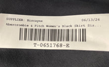 Load image into Gallery viewer, Abercrombie &amp; Fitch Womens Black Flat Front Side Zip Maxi Skirt Size XS
