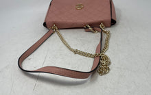 Load image into Gallery viewer, Nine West Womens Kyelle Pink Embossed Logo Chain Strap Flap Crossbody Bag
