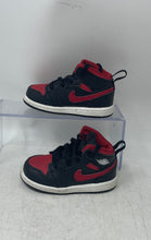 Load image into Gallery viewer, Nike Kids Air Jordan 1 Mid DQ8425-067 Red Black Lace-Up Sneaker Shoes Size 6C
