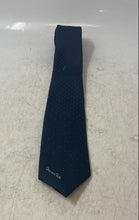 Load image into Gallery viewer, Oscar De La Renta Mens Blue Dotted Print Keeper Loop Adjustable Pointed Tie
