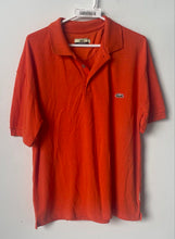 Load image into Gallery viewer, Lacoste Mens Orange Short Sleeve Collared Golf Polo Shirt Size Large
