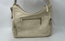 Load image into Gallery viewer, Stone Mountain Womens Beige Leather Adjustable Strap Inner Pocket Shoulder Bag
