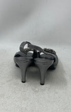Load image into Gallery viewer, Karen Scott Womens Breena Gray Beaded Embellished Peep Toe Slingback Heels Sz 7
