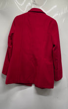 Load image into Gallery viewer, Liz Claiborne Womens Red Long Sleeve Button Front Single-Breasted Pea Coat Sz M
